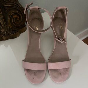 Elegant Pink Ankle Strap Sandals